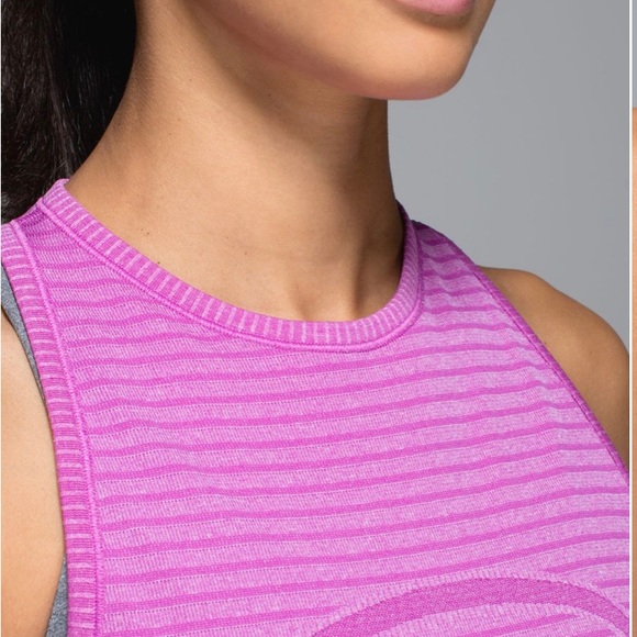 Lululemon Run: Swiftly Tech Tank Rugby Stripe Tonal Heathered Ultra Violet 4 - Picture 2 of 13